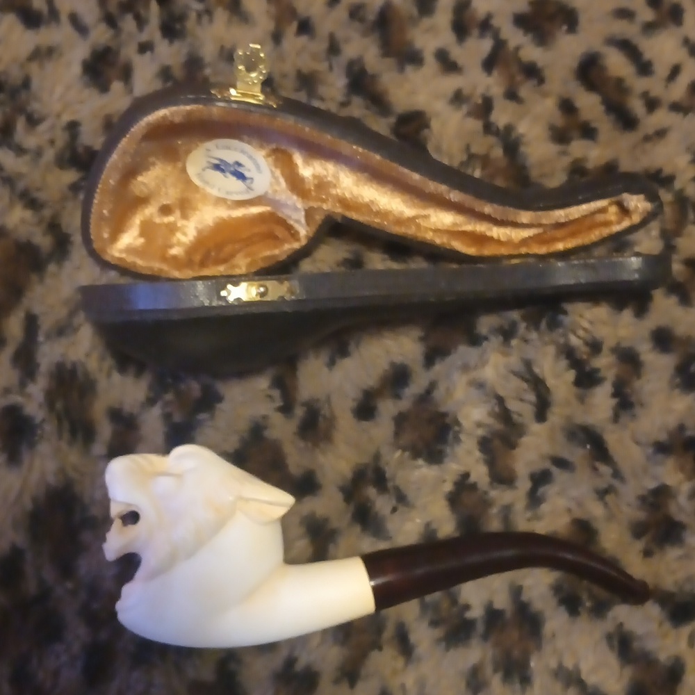A. Luccieanno Meerschaum Tobacco Pipe Tiger